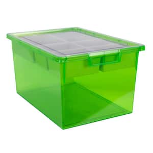 Bin/ Tote/ Tray Divider Kit - Triple Depth 9" Bin in Neon Green - 1 pack
