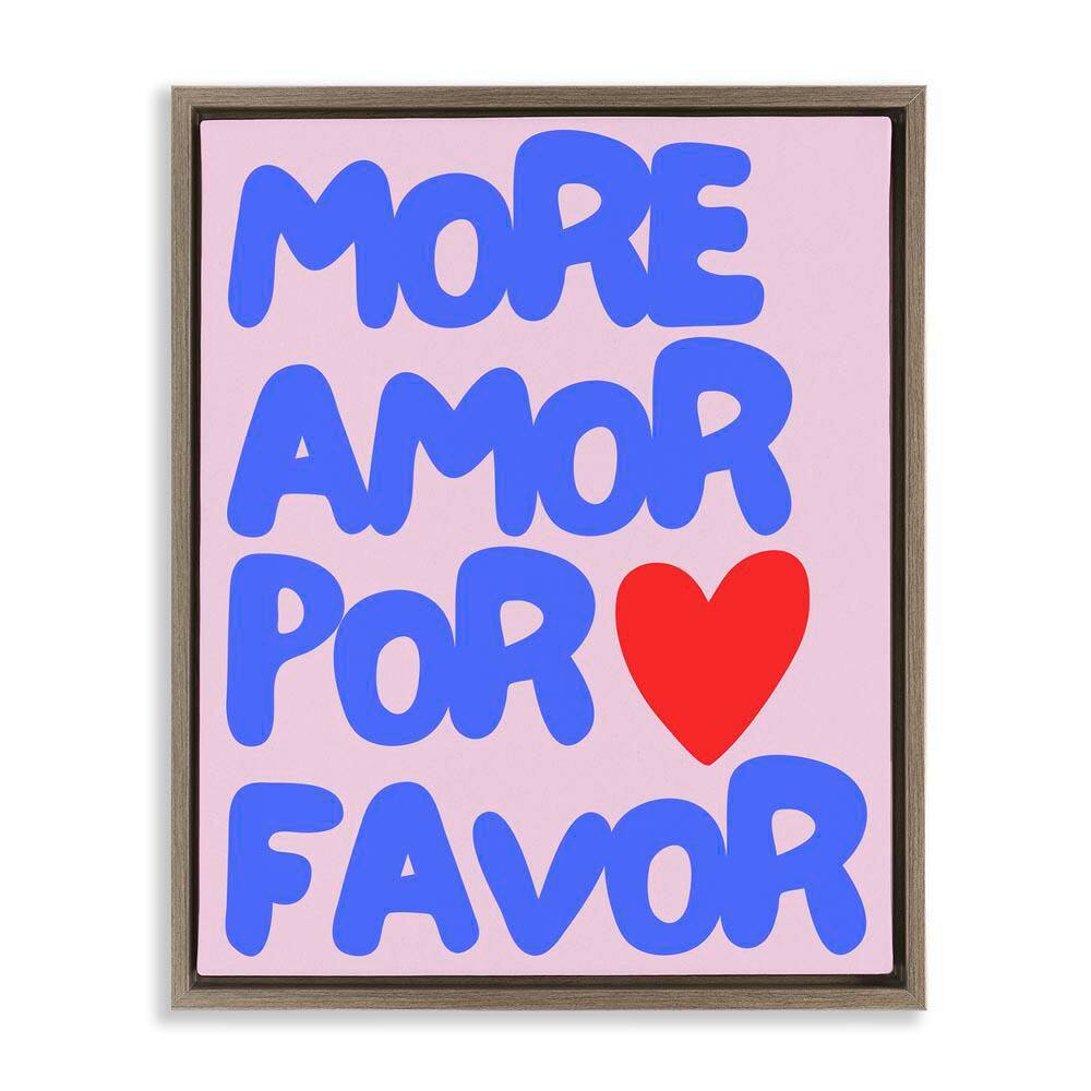 Stupell Industries Blue and Red More Amor by House of Lulu Brown ...