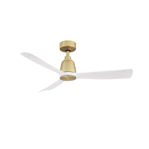 Kute 44 in. Indoor/Outdoor Brushed Satin Ceiling Fan with Remote Control and DC Motor