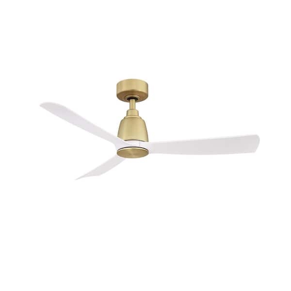 FANIMATION Kute 44 in. Indoor/Outdoor Brushed Satin Ceiling Fan with Remote Control and DC Motor