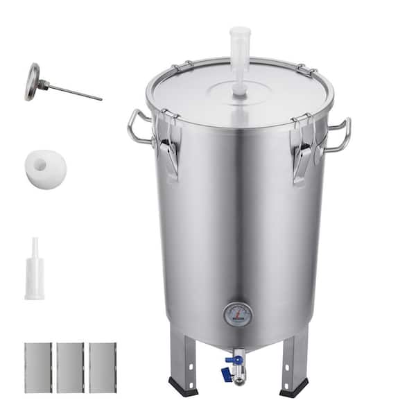 304 Stainless Steel Kettle, 8 Gal. Beer Brew Fermentor, Brew Bucket for Home Brewing Supplies, Includes Lid, Handle