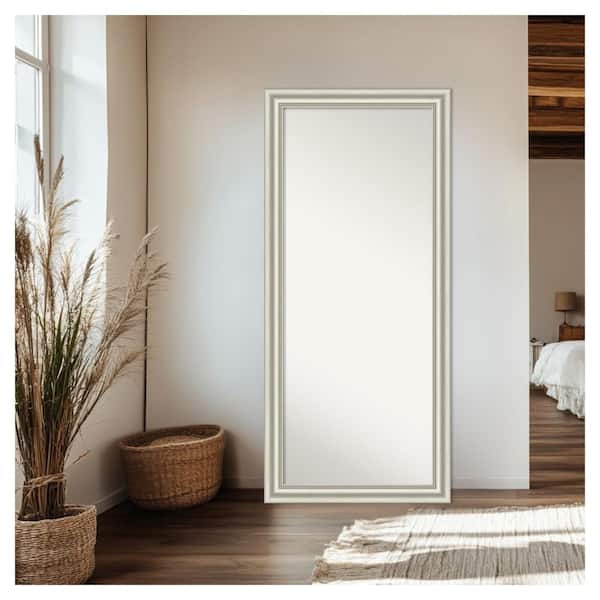 Sophia Silver 29.5 in. W x 65.5 in. H Non-Beveled Traditional Rectangle Framed Full Length Floor Leaner Mirror