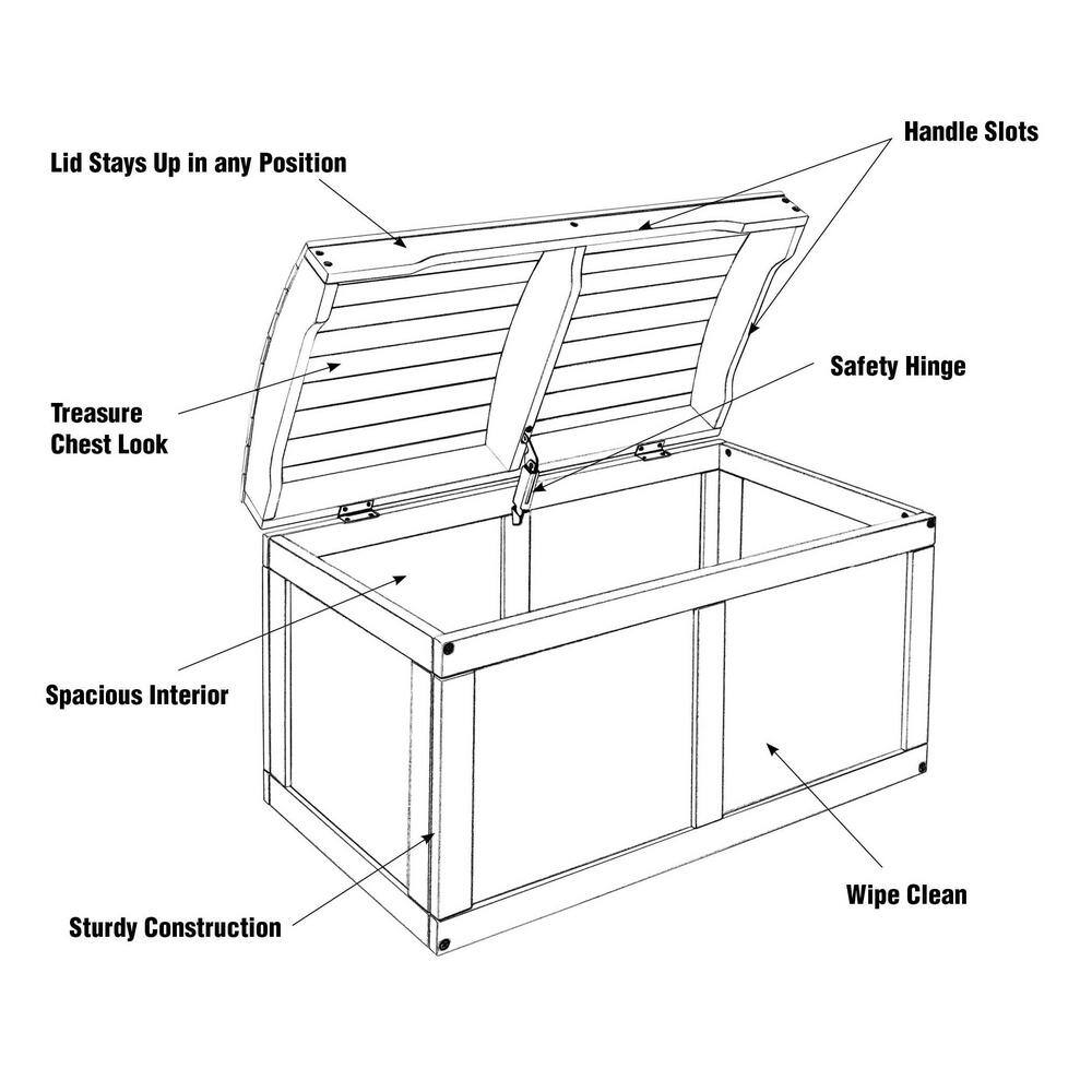 Natural Wood Barrel Top Toy Chest with Safety Hinge
