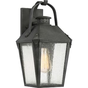 Carriage 1-Light Black Outdoor Wall Lantern Sconce