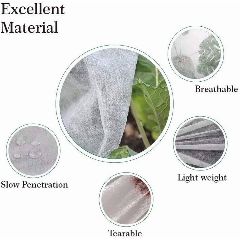 White Polypropylene Floating Plant Cover for Frost Protection, 10 ft x 15 ft