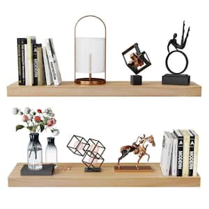 30 in. W x 6.7 in. D Nature Floating Decorative Wall Shelf Set of 2