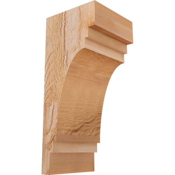 Ekena Millwork 6 in. x 6 in. x 14 in. Western Red Cedar Pescadero Rough Sawn Corbel