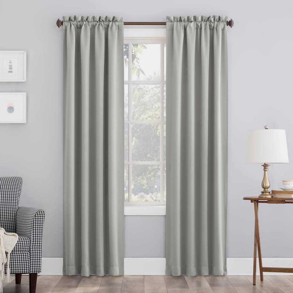 Wakefit Blackout Solid Door Curtains - 7 feet, Agaya - Grey, Set of 2