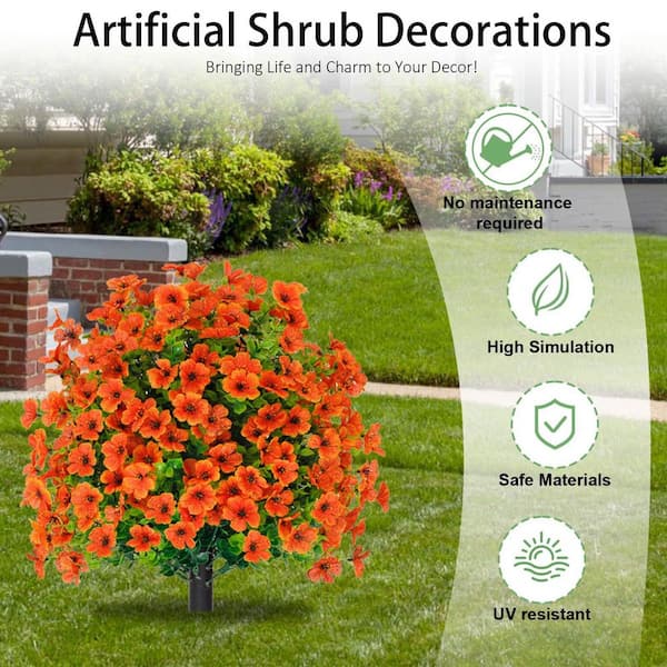 Afoxsos 15.7 in. Artificial Boxwood Tree 2-Pack Outdoor UV