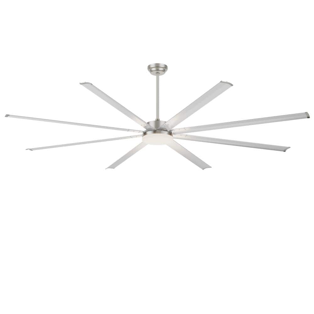 100 in. LED Indoor Nickel Downrod Large Industrial Ceiling Fan with Aluminum Blades and a Permanent Magnet DC Motor price history on PriceWatchPro