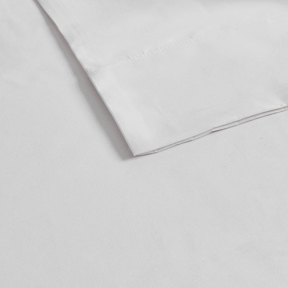 White Twin Deep Pocket Microfiber Cotton Sheet Set