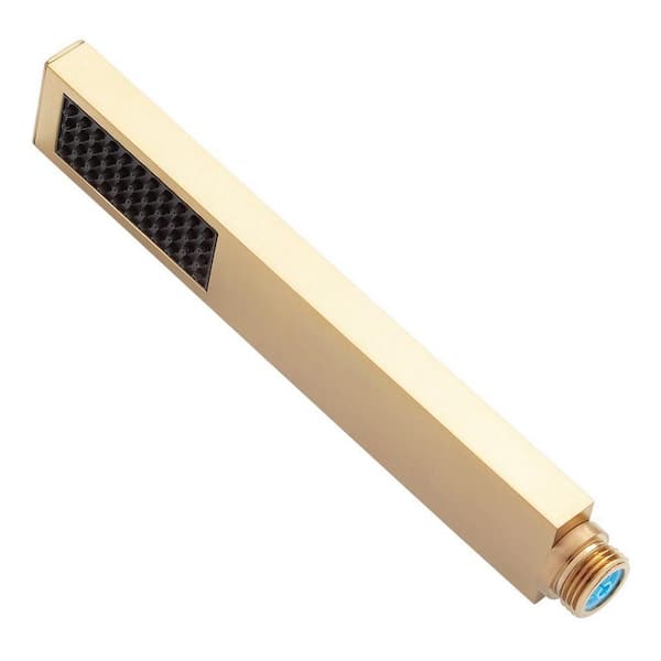 SIGNATURE HARDWARE Hibiscus 1-Spray Wall Mounted Handheld Shower Head 1.8 GPM in Brushed Gold