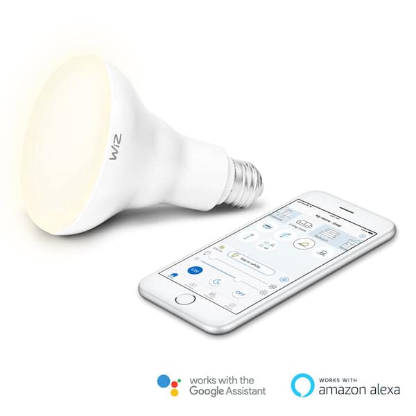 WiZ 72-Watt Equivalent BR30 Colors and Tunable White Wi-Fi Connected Smart LED Light Bulb (2-Pack)