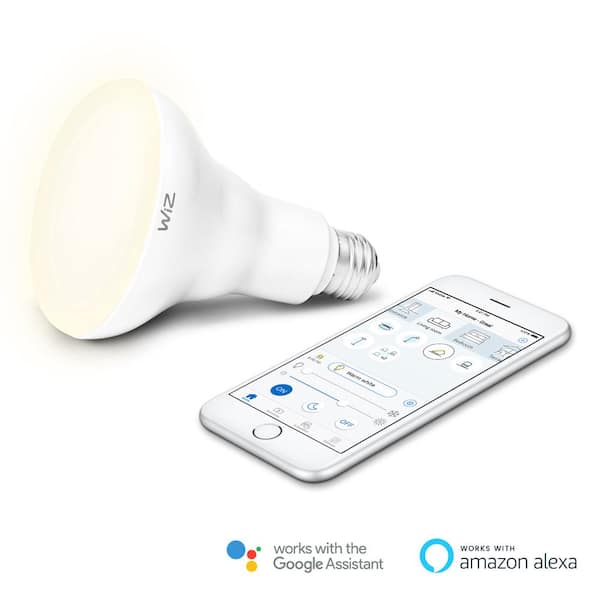 WIZ 65-Watt Equivalent BR30 Tunable White Wi-Fi Connected Smart LED Light Bulb (2-Pack)