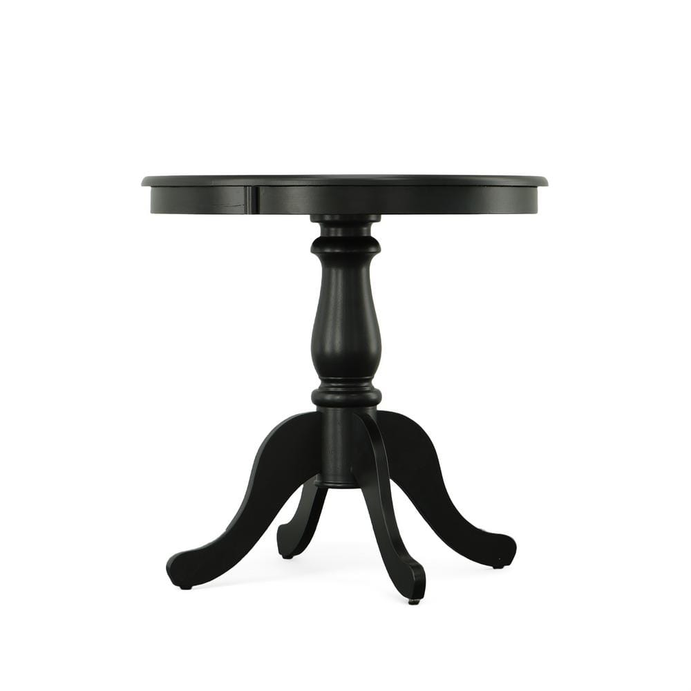 Fairview 30" Dark Wood Round Pedestal Dining Table