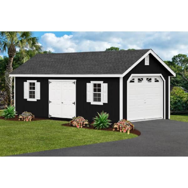 Garage-K YardCraft Fairmont 12 ft. W x 26 ft. D Wood Storage Garage Kit