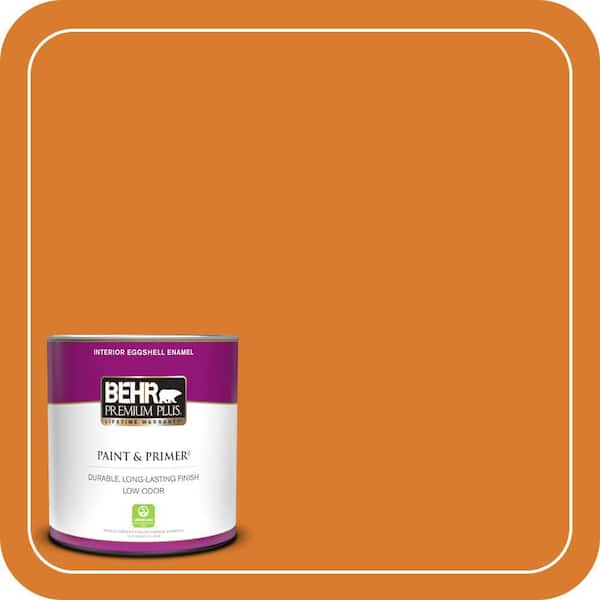 BEHR PREMIUM PLUS 1 qt. #270B-7 Bonfire Eggshell Enamel Low Odor Interior Paint & Primer