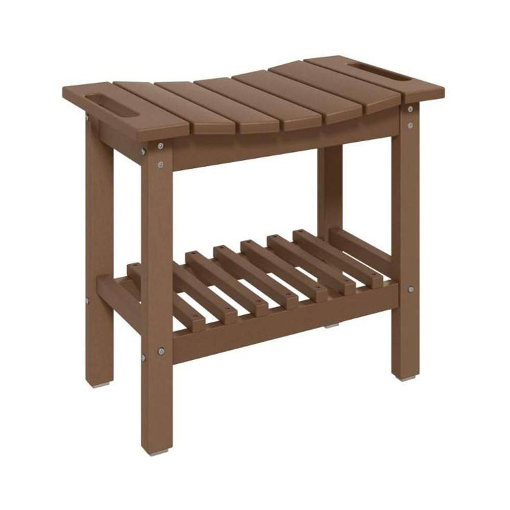 Plastic Outdoor Waterproof Shower Bench with Handles-Storage Shelf Stool, Ottoman, Non-Slip Feet for Patio, Poolside price history on PriceWatchPro