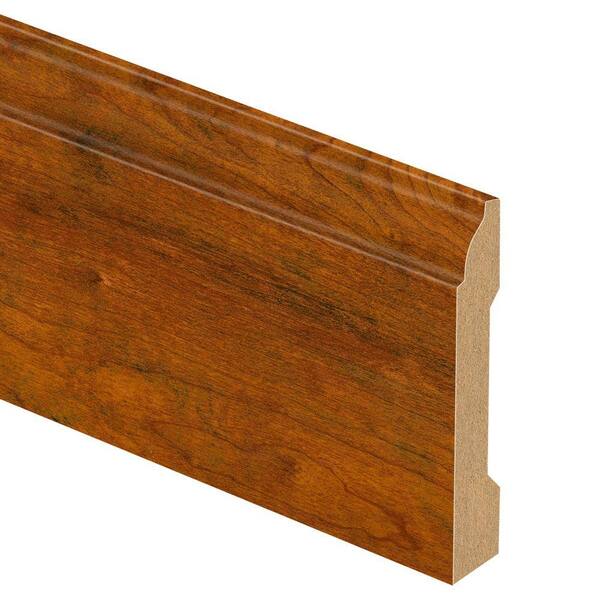 Zamma Cherry Sienna 9/16 in. Thick x 3-1/4 in. Wide x 94 in. Length Laminate Wall Base Molding