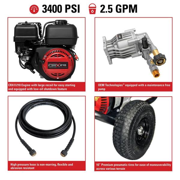SIMPSON Clean Machine 3400 PSI 2.5 GPM 