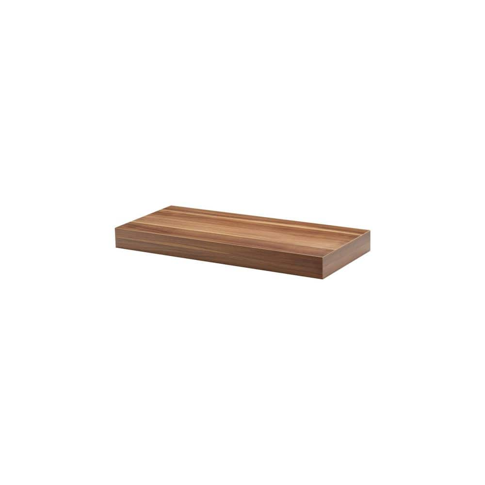 UPC 873214009905 product image for BIG BOY 22.4 in. x 9.8 in. x 2 in. Walnut MDF Floating Decorative Wall Shelf wit | upcitemdb.com