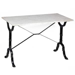 Vera White Marble Top 36 in. High Bar Table