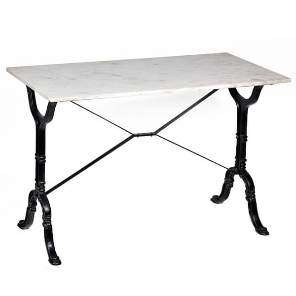 Unbranded Vera White Marble Top 36 in. High Bar Table