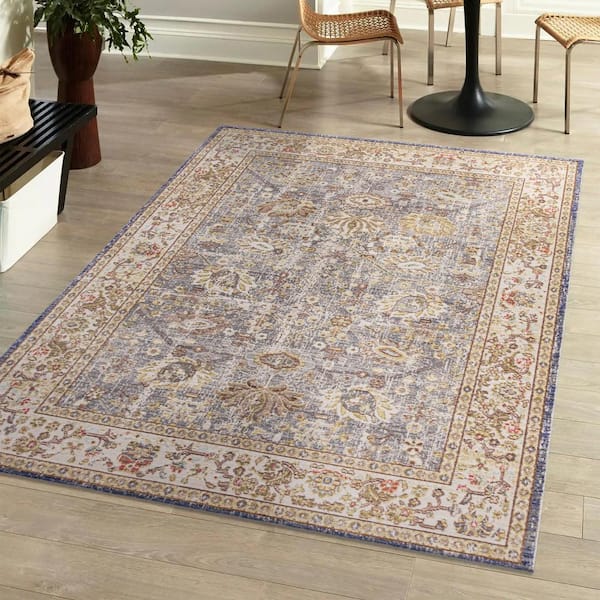 JONATHAN Y Alba Modern Faded Peshawar Gray/Ivory 3 ft. x 5 ft. Area Rug