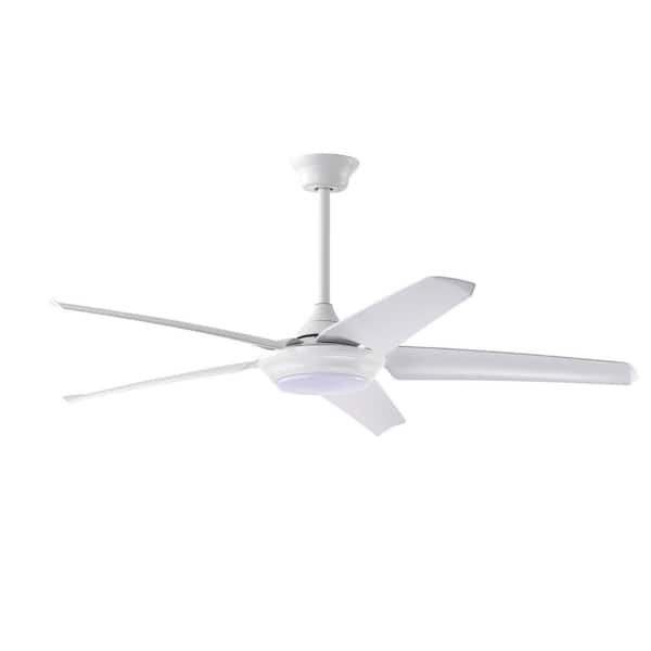 Warehouse of Tiffany Aisling 56 in. 1-Light Indoor White Finish Ceiling Fan with Light Kit