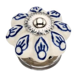 Blue Petal 1.54 in. Cabinet Knob