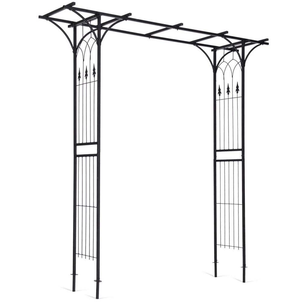 WELLFOR 82 in. H Steel Square Garden Arch GT-HPY-3260 - The Home Depot