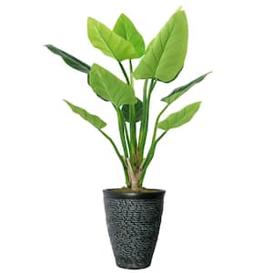 Vintage Home Artificial Faux Real Touch 6.17 ft. Tall Philodendron Erubescens With Fiberstone Planter