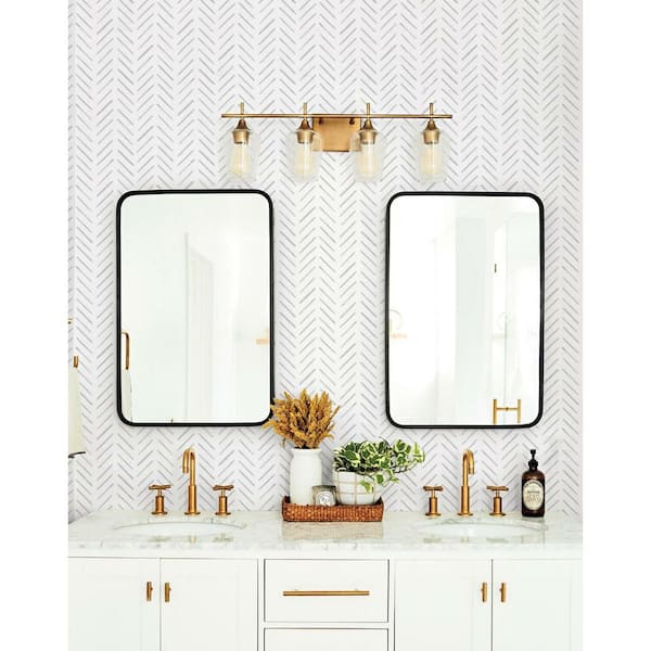 56 sq. ft. Painted Herringbone Wallpaper