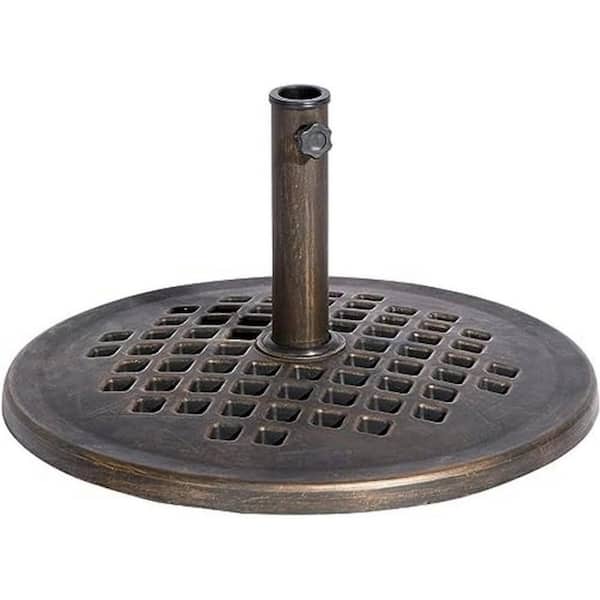 44 lb. Made from Rust Free Composite Materials Patio Umbrella Base in Bronze