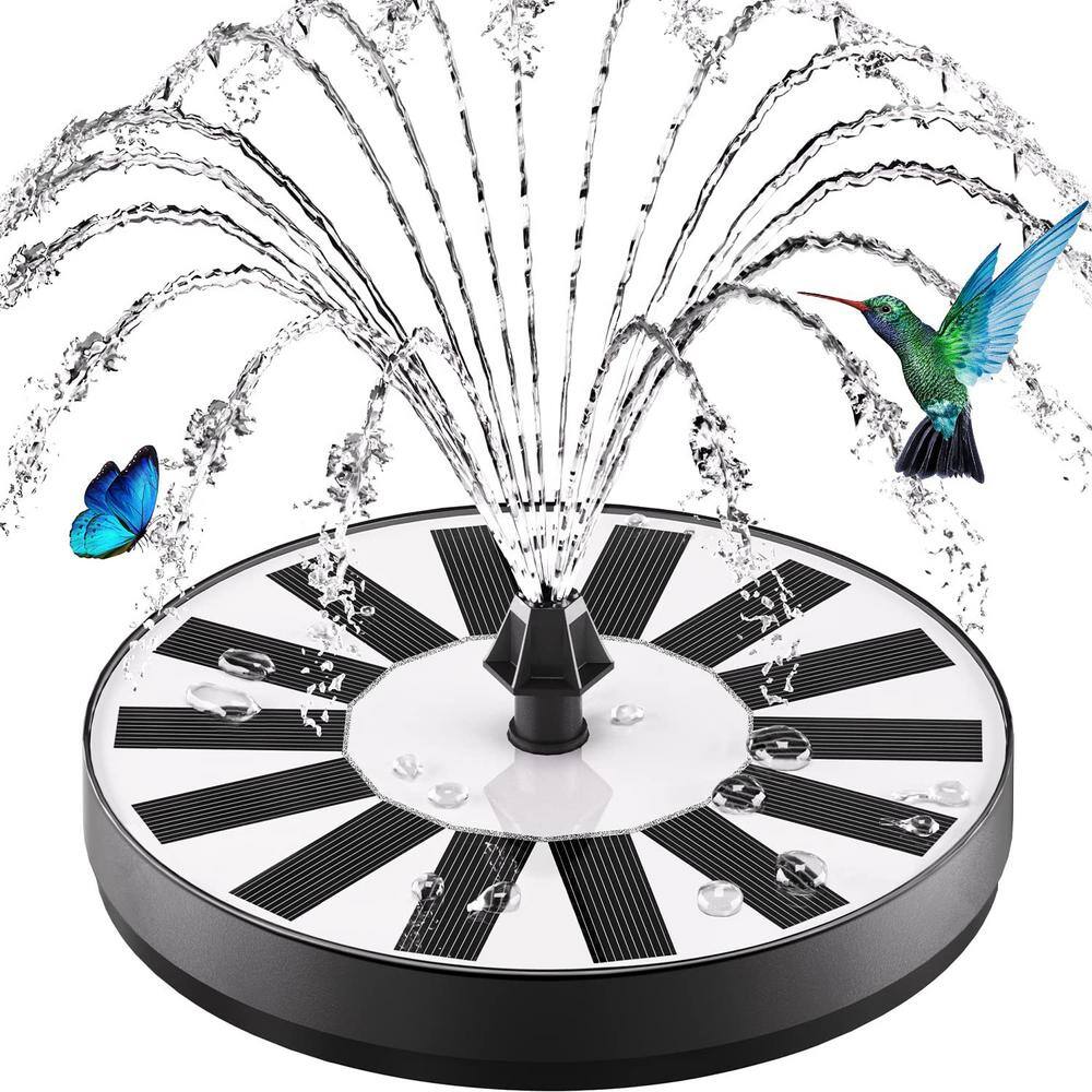 Solar Fountain Pump Upgraded 100% Glass Covered, Outdoor Solar Powered Bird