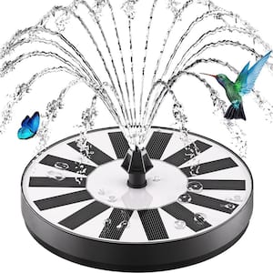 Solar Fountain Pump Upgraded 100% Glass Covered, Outdoor Solar Powered Bird Bath Water Fountains- No Battery Needed
