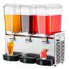 Aoibox 4.75 Gal. Stainless Steel Commercial Beverage Dispenser 3 Tanks with 41 to 53.6 Fahrenheit Degrees Thermostat Controller SNSA21-1KI008