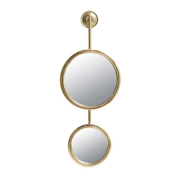 HomeRoots 11 in. W x 28.5 in. H Wood Gold Vanity Mirror