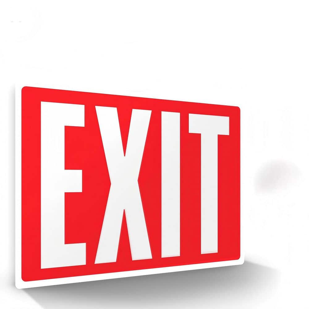 Glow in The Dark Waterproof Highly Visible Exit Signs with Strong Adheisve for Business, UV Glossy Protection, 12-Pack price history on PriceWatchPro