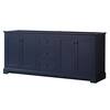 Wyndham Collection Avery 79 in. W x 21.75 in. D x 34.25 in. H Double Bath Vanity Cabinet without Top in Dark Blue WCV232380DBBCXSXXMXX