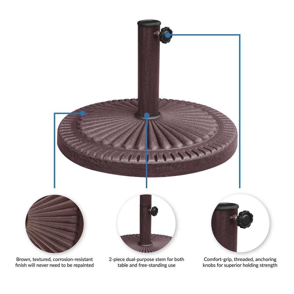 Bronze 66-lb Weather Resistant Metal Umbrella Base