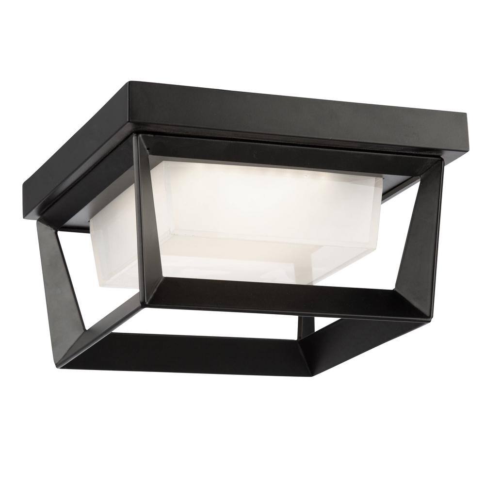 ARTCRAFT Waterbury Black LED Outdoor Flush Mount Light AC9186BK - The ...