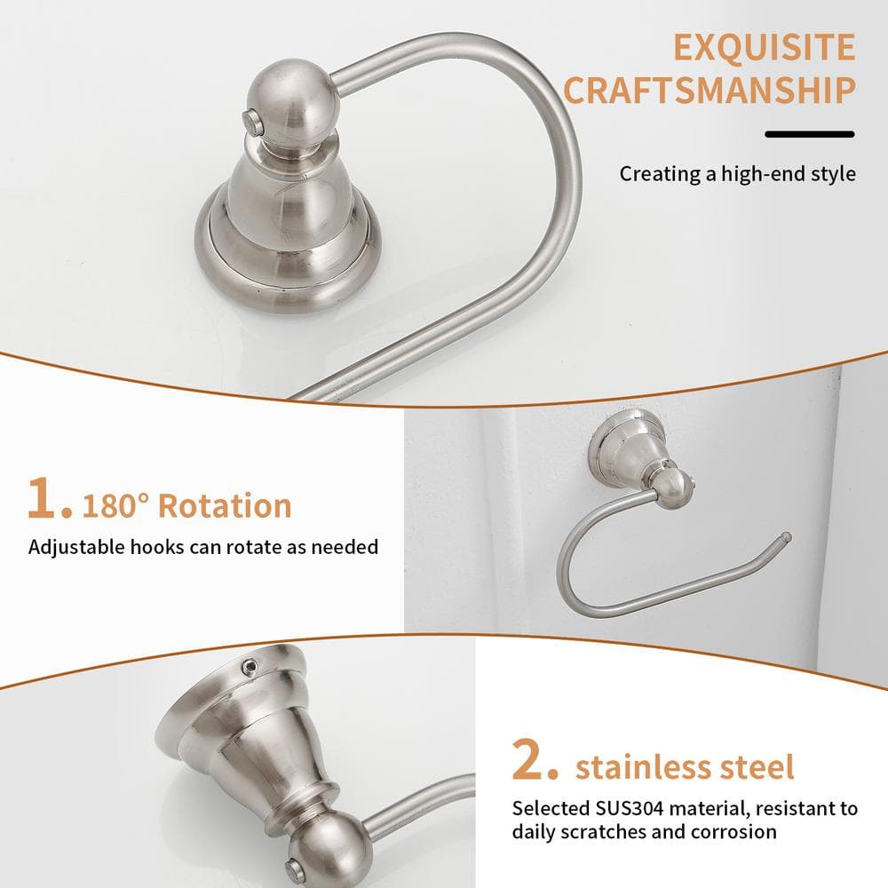 Nickel Wall Mounted Toilet Paper Holder with Zinc Alloy