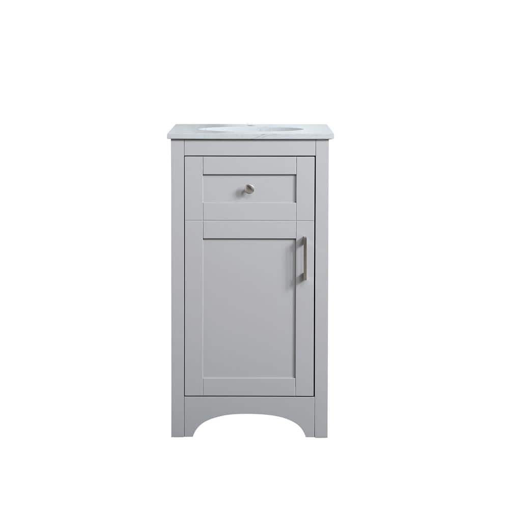 Simply Living 18 in. W x 19 in. D x 34 in. H Bath Vanity in Grey with Calac