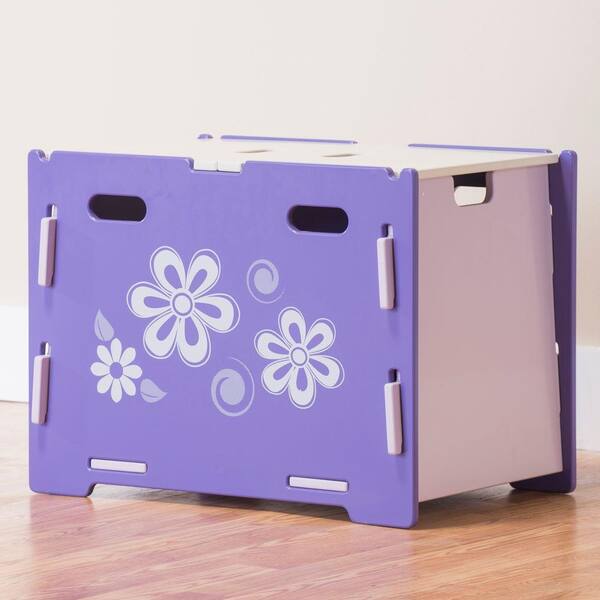 Legare Flower Power Purple and white. Storage Bench
