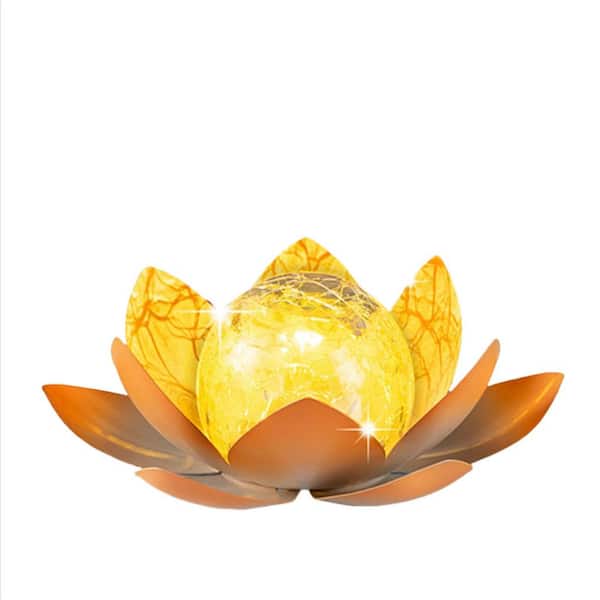 MOEPISY Amber Crackle Globe Glass LotusGarden Decoration Pink (2 Pack)