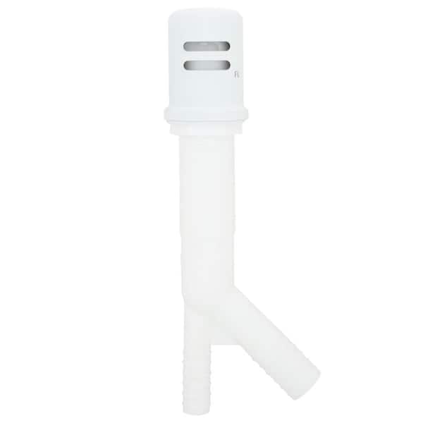 Westbrass 1-3/4 in. Air Gap Kit with Skirted Brass Cap in Powder Coat White Finish