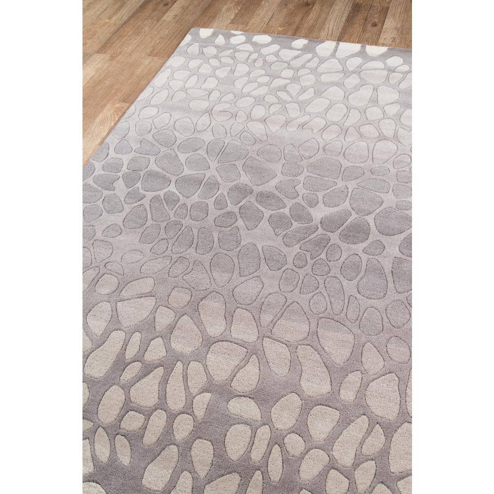 Silver Geometric Hand-Tufted Wool 8' x 10' Area Rug