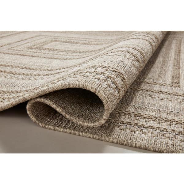 Loloi Dawn Natural/Grey 7 ft.-8 in. x 10 ft. Indoor/Outdoor Area