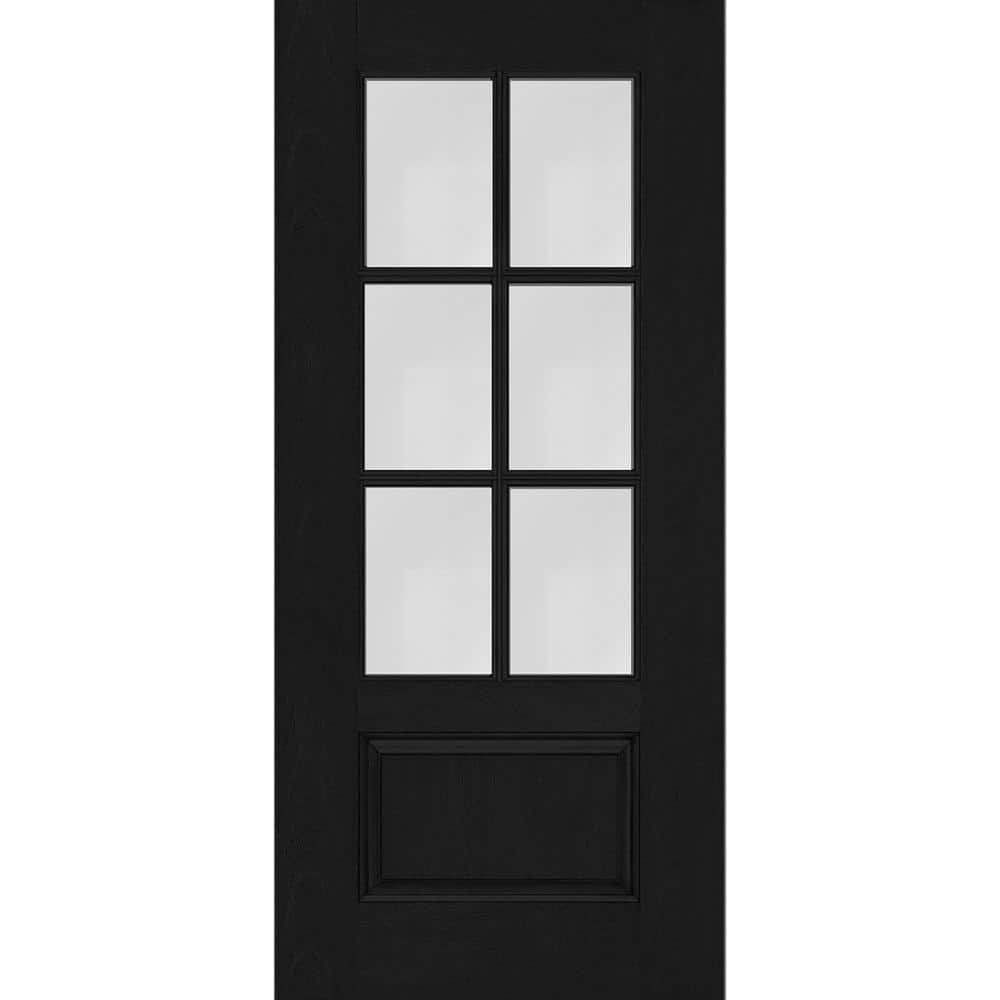 greenfrash ダークブラウン36 Steves & Sons Regency 36 in. x 80 in. 4-Lite 1/4 Toplite Left